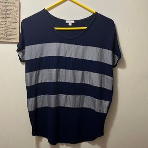 Gap shirt size Xs blue and gray stripped
